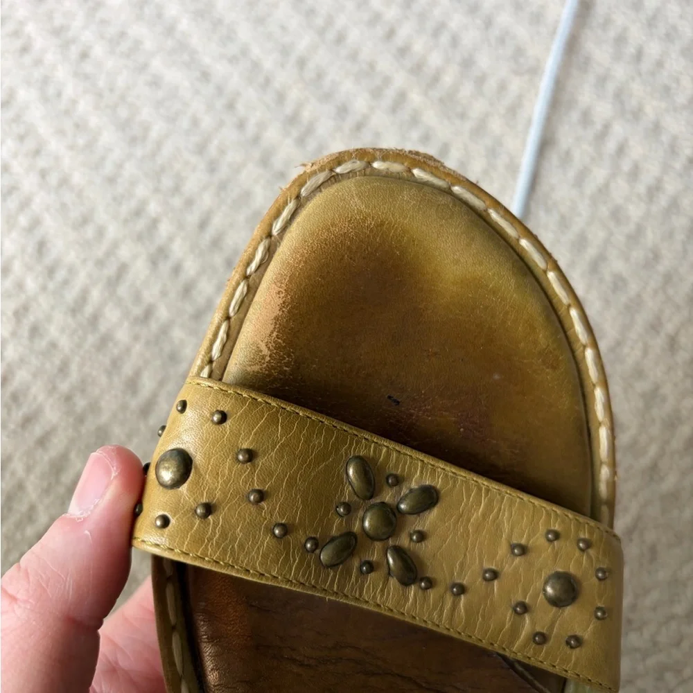 Nuture Wildflower Studded Wedge Sandals Earthy Boho Hippie